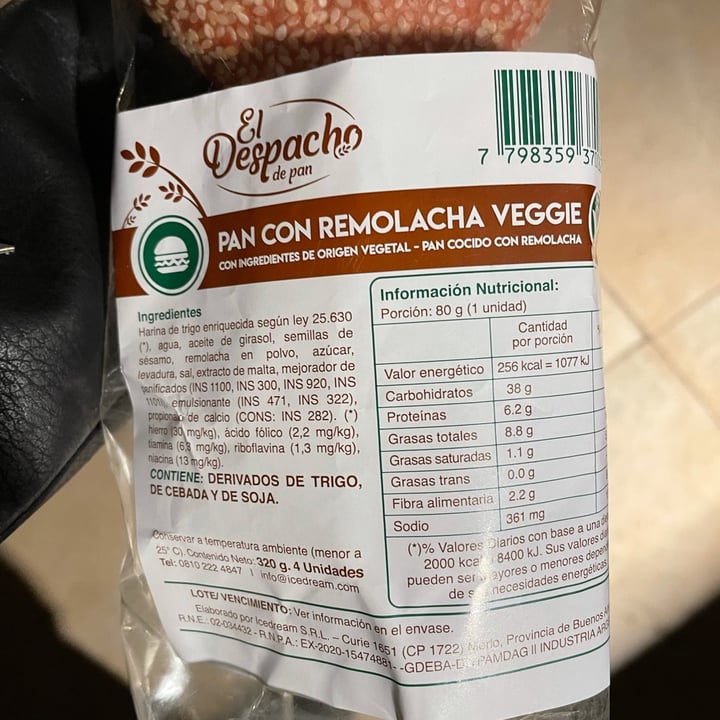 photo of El Despacho de Pan Pan con Remolacha shared by @enriquetaso on  29 Oct 2021 - review