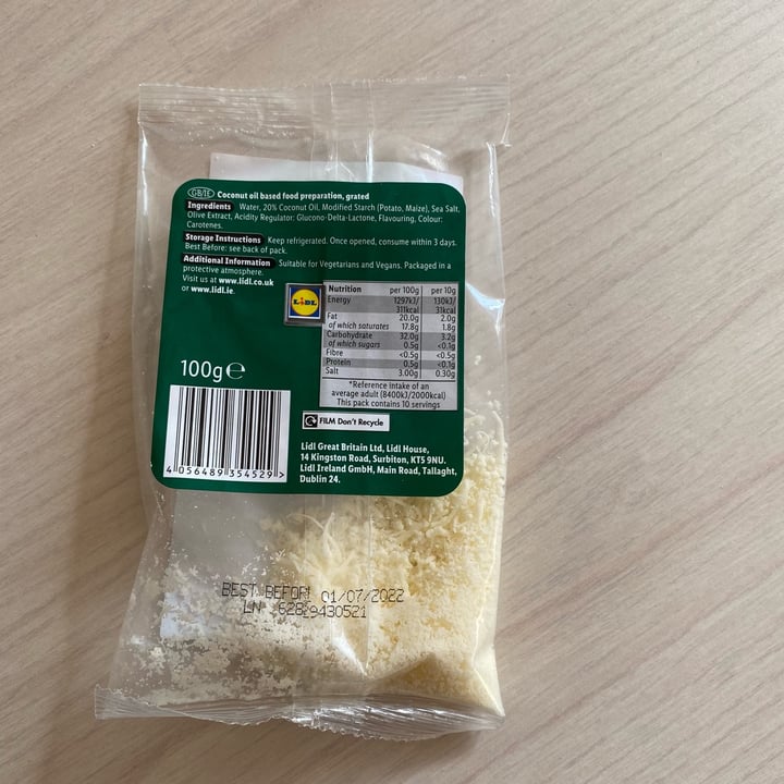 review photo of Vemondo Vegan Italian Style Grated shared by @caterinatali on 20 Mar 2022 - review