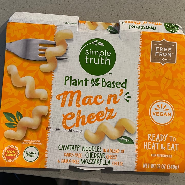 photo of Simple Truth Plant-Based Mac N' Cheez shared by @rachel-miro on  04 Nov 2022 - review