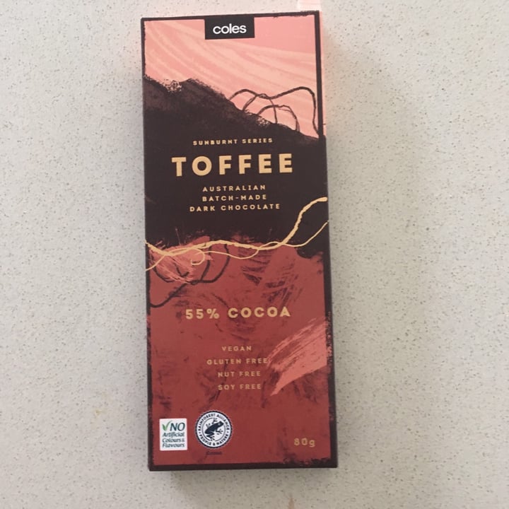 photo of Coles Sunburnt series toffee dark chocolate shared by @ihaveabunny on  26 Feb 2021 - review