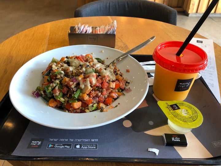 review photo of Aroma סלט קינואה ועדשים shared by @tzlil on 08 Mar 2020 - review