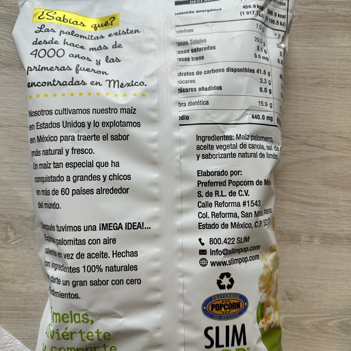 photo of Slim Pop Palomitas Limon Y Sal shared by @berryveganplanet on  06 Oct 2022 - review