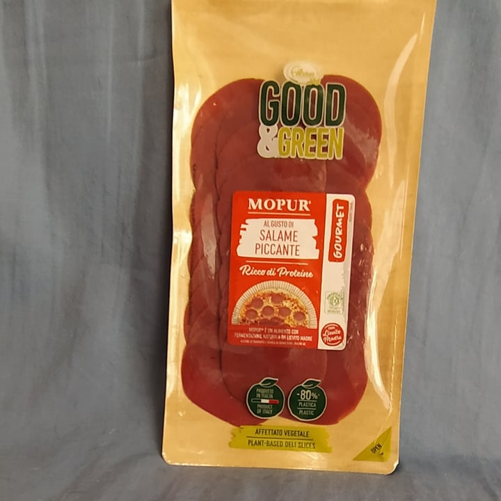 review photo of Good & Green Affettato di mopur al gusto di salame piccante shared by @signorinagrigioverde on 10 Aug 2022 - review