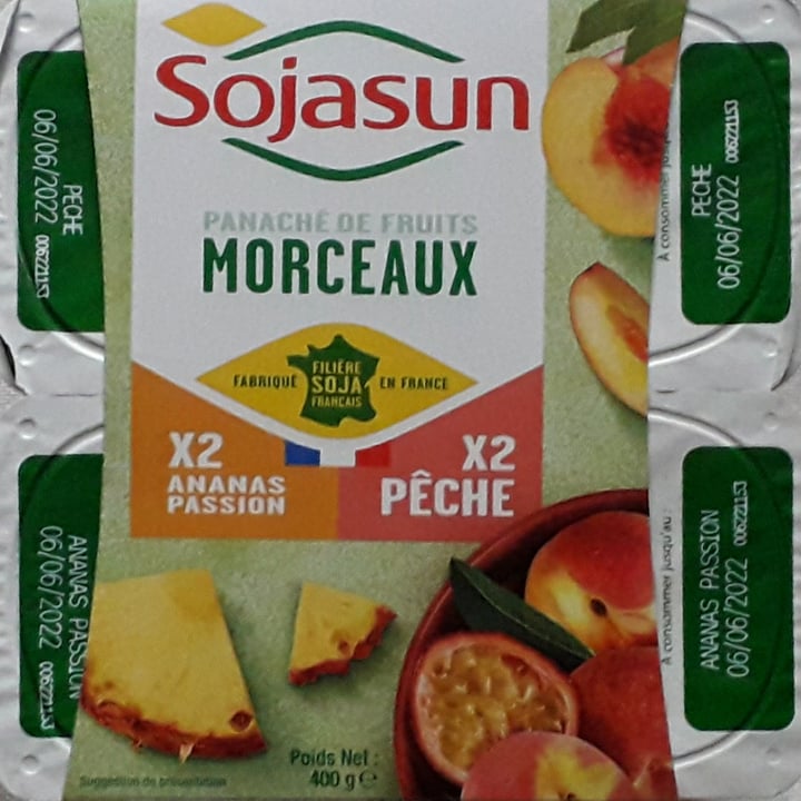 photo of Sojasun Specialità di soia fermentata arricchita con calcio all'ananas con frutto della passione e pesca shared by @moky on  02 Jun 2022 - review