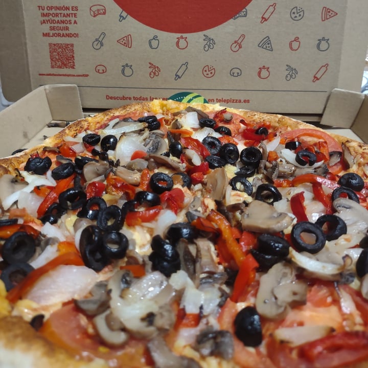 review photo of Telepizza Campesina Veg Pizza shared by @claramentevegana on 20 Oct 2021 - review