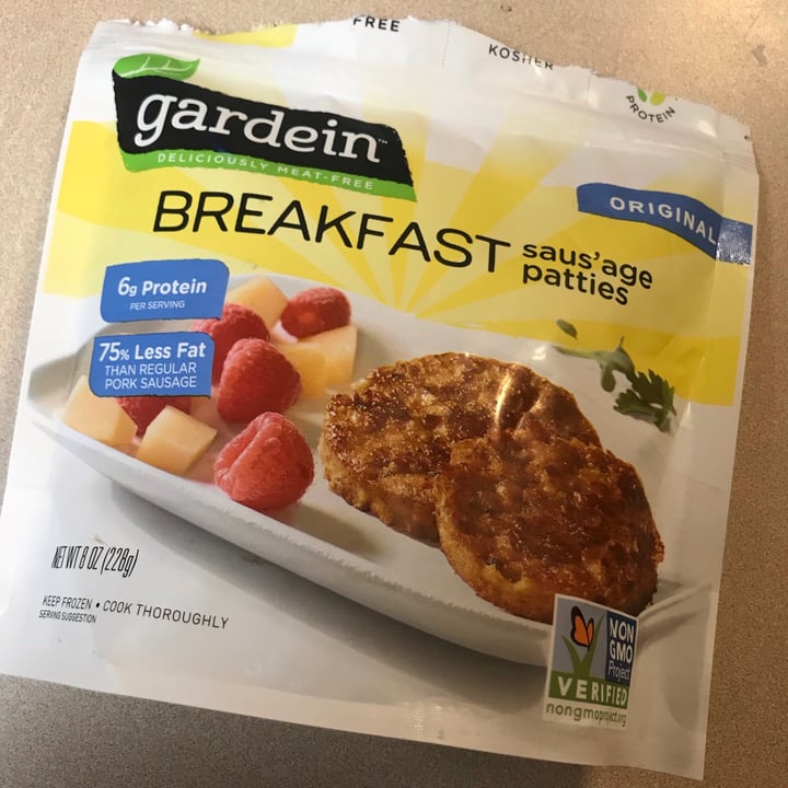 photo of Gardein Breakfast Saus’age Patties Original shared by @curvycarbivore on  02 Jun 2020 - review