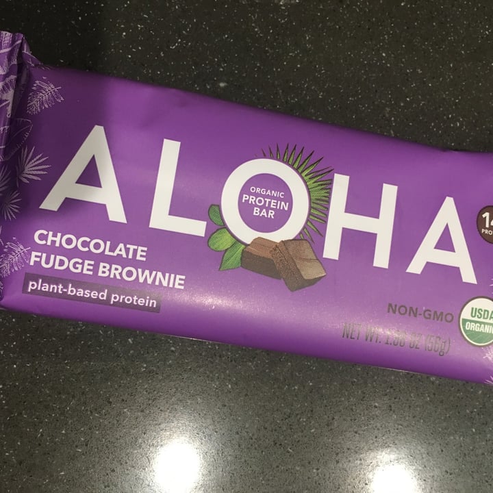 photo of Aloha chocolate fudge brownie protein bar shared by @sedahere on  05 Apr 2021 - review