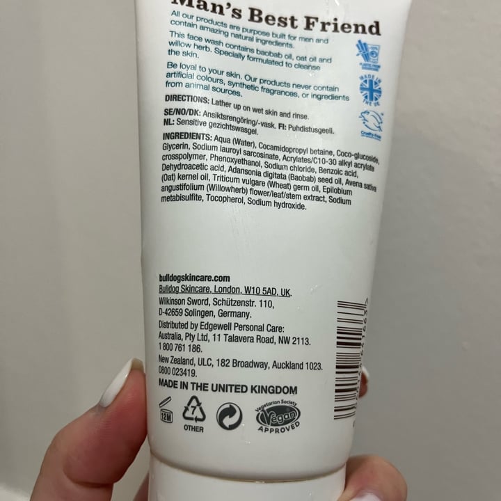 review photo of Bull Dog Skin Care for Men sensitive face wash shared by @kerrbear on 15 Oct 2022 - review