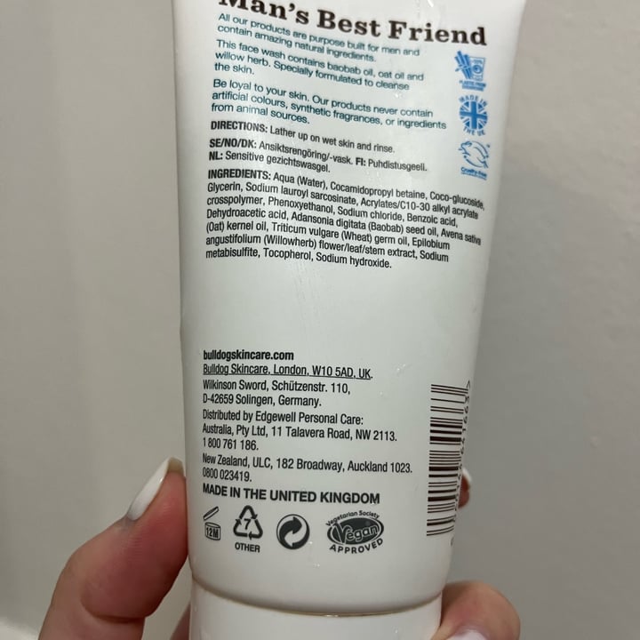 photo of Bull Dog Skin Care for Men sensitive face wash shared by @kerrbear on  15 Oct 2022 - review