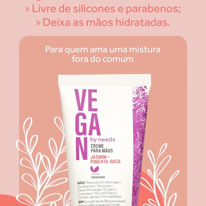 review photo of Vegan by Needs Creme Hidratante para as mãos shared by @neyahood on 02 May 2022 - review