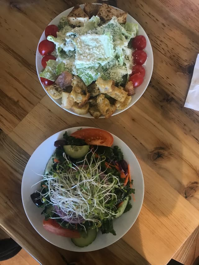 Photo of the dish “Pulse Kale Salad and Caesar Salad”