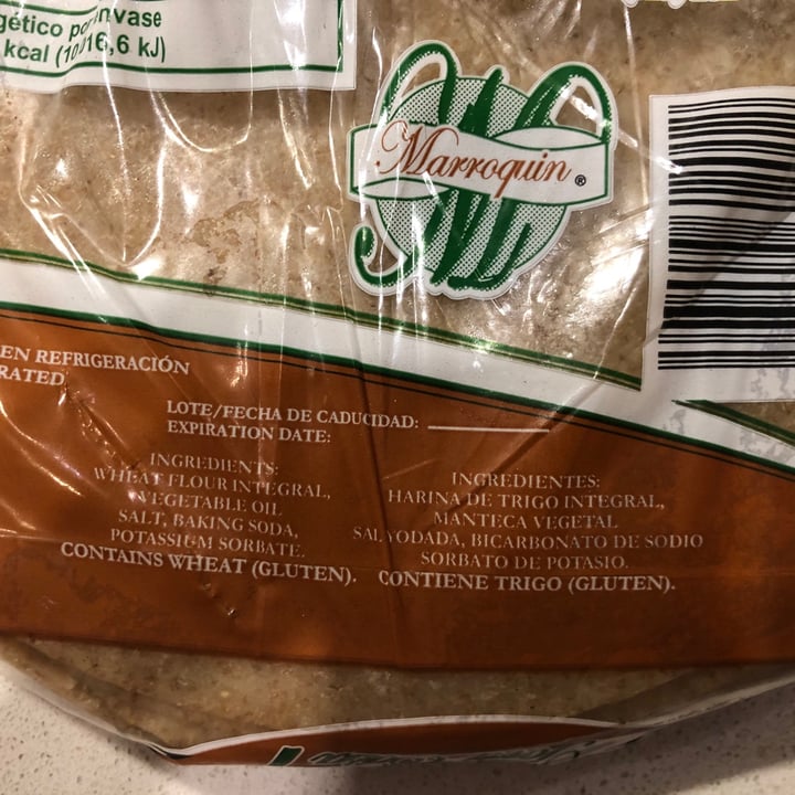 photo of Marroquin Tortilla de harina de trigo integral shared by @vegelan on  10 Aug 2021 - review