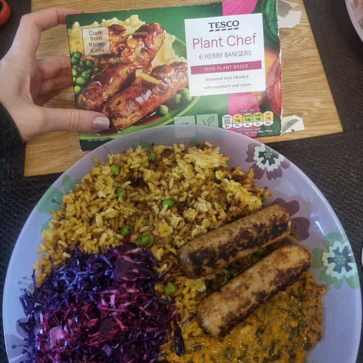 photo of Tesco Plant Chef 6 herby bangers shared by @aamanda82 on  28 Mar 2022 - review