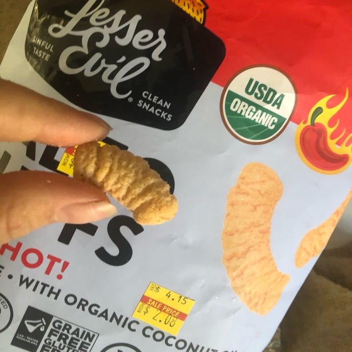 photo of Lesser Evil Snacks Paleo puffs- fiery hot shared by @happyveganmomma on  31 Oct 2021 - review