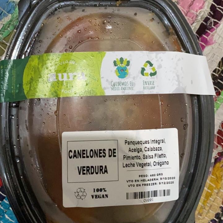 photo of Aura vegan food Canelones de verdura shared by @loana on  15 Oct 2020 - review