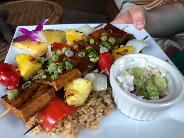 Photo of the dish “Tropical Tofu Tiki Kebobs”