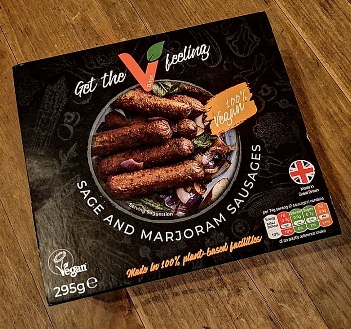 photo of VBites Meat-Free Sage & Marjoram Sausages shared by @nrc on  09 Feb 2020 - review