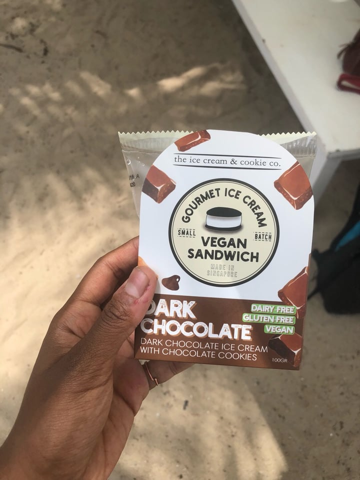 photo of The Ice Cream & Cookie Co Vegan Dark Chocolate Ice Cream Sandwich shared by @alyrauff on  06 Aug 2019 - review