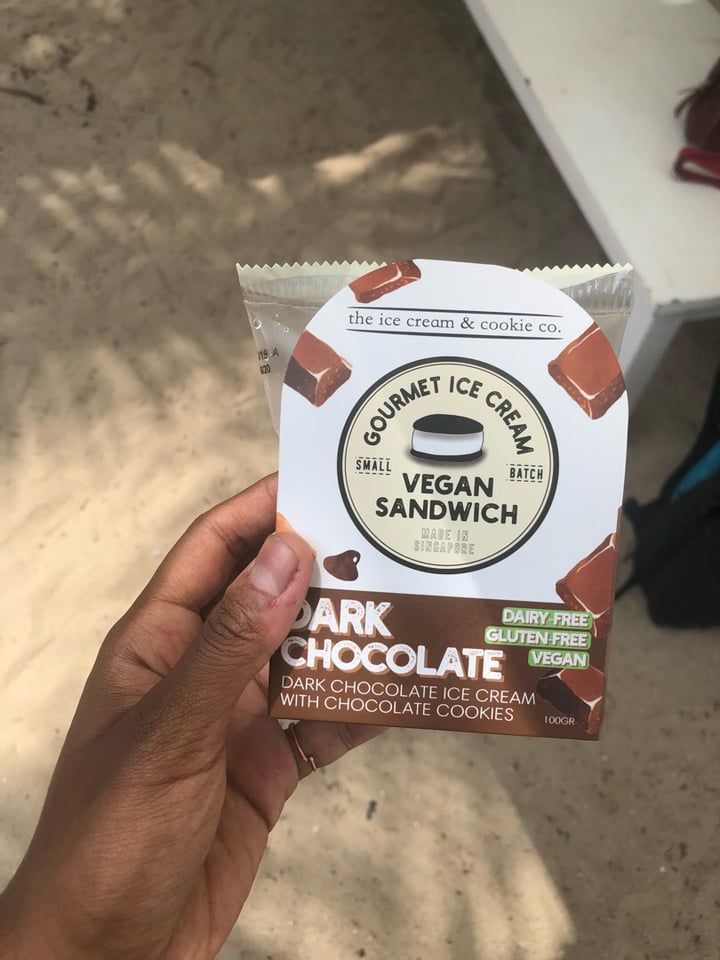 review photo of The Ice Cream & Cookie Co Vegan Dark Chocolate Ice Cream Sandwich shared by @alyrauff on 06 Aug 2019 - review