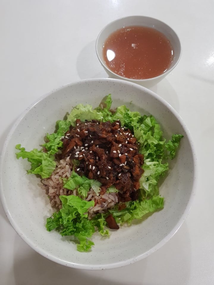 photo of Create Healthy Lifestyle 創意天然生機飲食 Taiwaneze Style Mock Stewed Pork Brown Rice Set 有機糙米台式素滷肉飯 shared by @shanna on  07 Dec 2019 - review