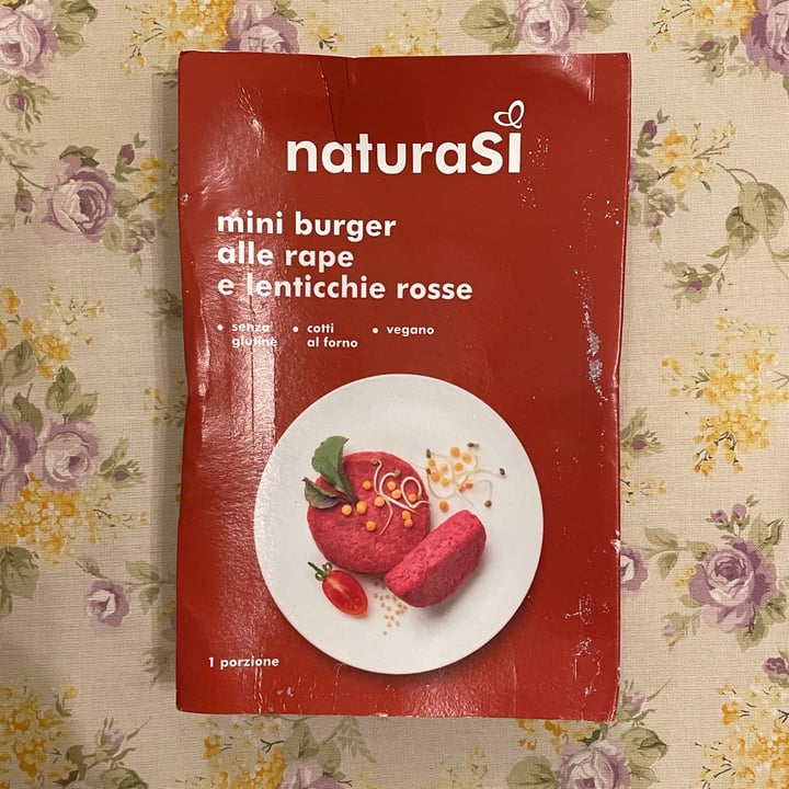 photo of Natura Sì Mini burger Alle Rape E Lenticchie Rosse shared by @akob98 on  15 Oct 2022 - review