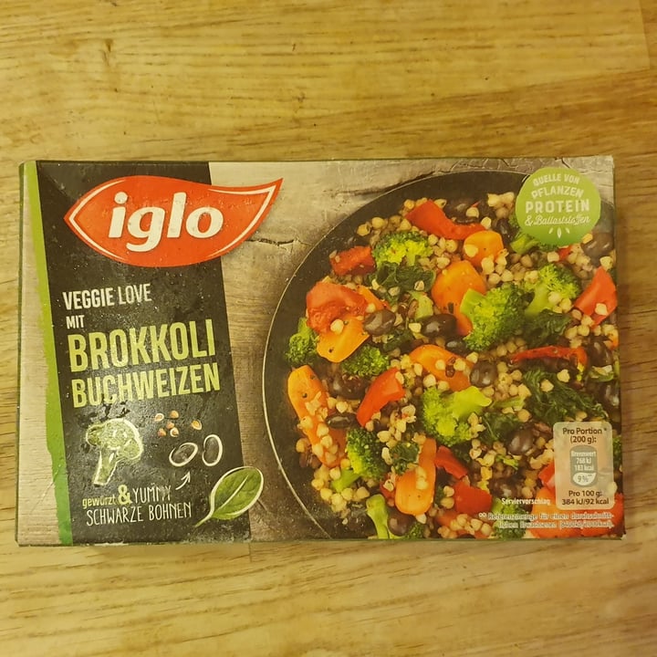 photo of Iglo Veggie Love mit Brokkoli Buchweizen shared by @veganpecan on  10 Nov 2020 - review