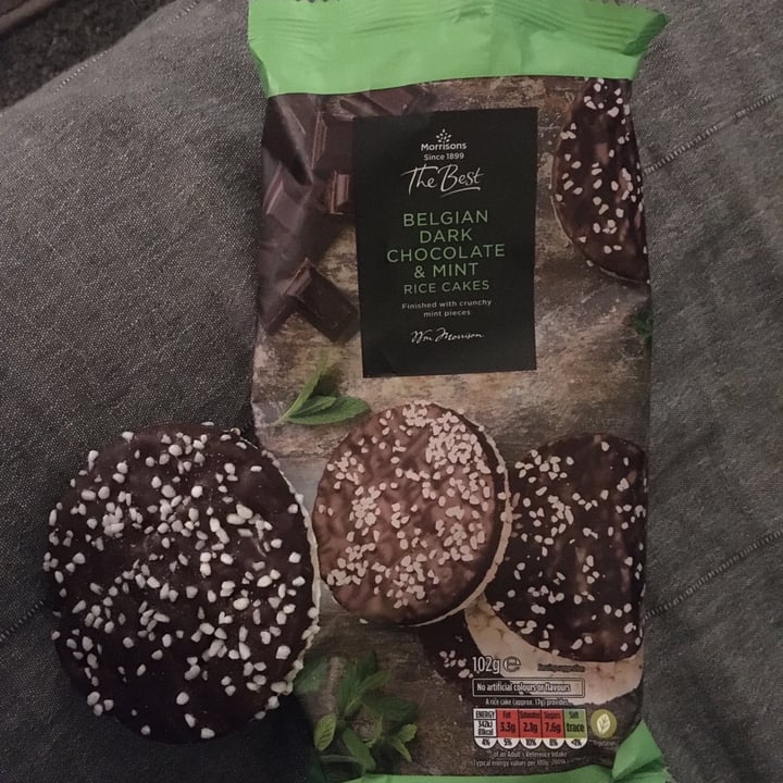 review photo of Morrisons Belgian dark chocolate and mint rice cakes shared by @addiec on 22 Jul 2020 - review