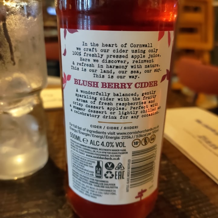 photo of Cornish Orchards Blush Berry Cider shared by @stevenneoh on  20 Jul 2022 - review