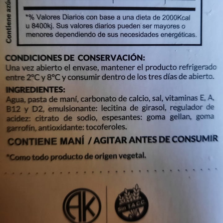 review photo of EntreNuts Bebida de Maní Natural Sin Azúcar shared by @chuny on 12 Jul 2022 - review