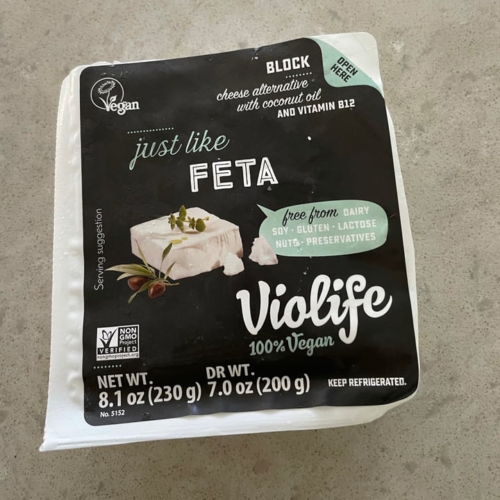 photo of Violife Feta Block - Greek White shared by @veg4n on  17 Feb 2021 - review