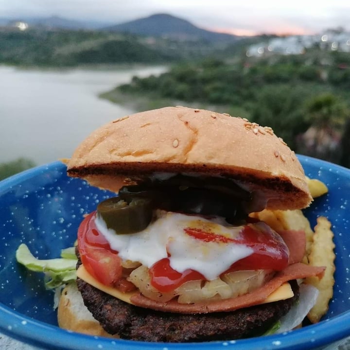 photo of El Monchis Vegano Hamburguesa hawaiana shared by @baronaguilar on  25 Jun 2021 - review
