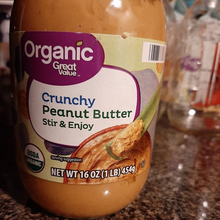 photo of Great Value  Organic crunchy peanut butter shared by @treehugginjen on  09 Nov 2021 - review