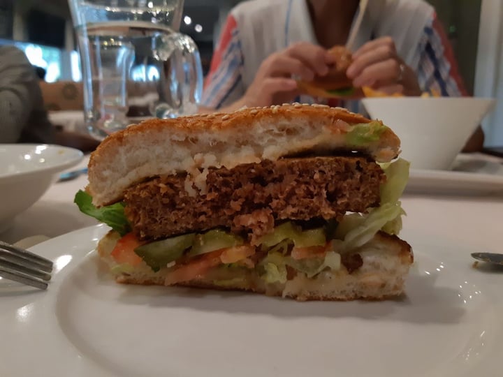 photo of Original Sin Mediterranean Restaurant O.S Burger (Beyond Burger patty) shared by @beolinz on  18 Apr 2019 - review