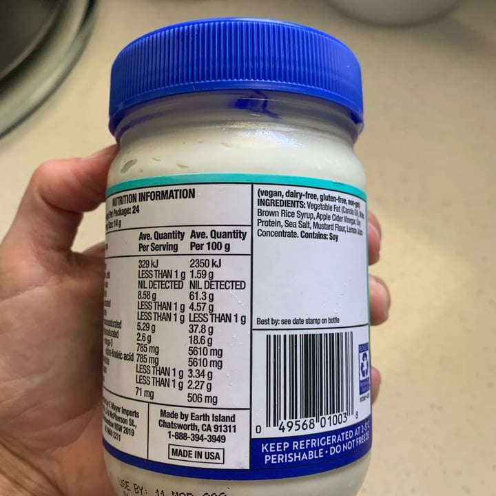 review photo of Follow Your Heart Original Vegenaise shared by @justineswhitsundays on 30 Nov 2021 - review