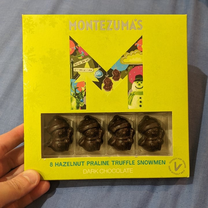 review photo of Montezuma's Hazelnut Praline Truffle Snowmen shared by @whiterabbit8 on 11 Jan 2021 - review