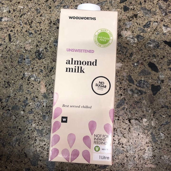 photo of Woolworths Food Almond milk shared by @plantpoweredpayalla on  07 Oct 2020 - review