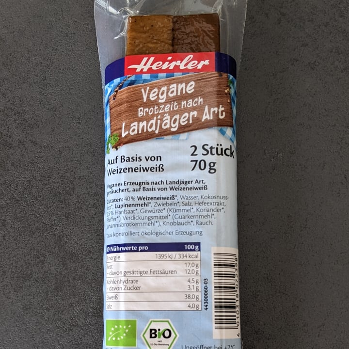 photo of Heirler Vegan  Landjäger  Art shared by @velcrovi on  23 May 2022 - review