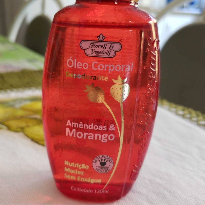 review photo of Flores & Vegetais Óleo Corporal Morango E Amêndoas shared by @marimalatesta on 02 Jul 2022 - review
