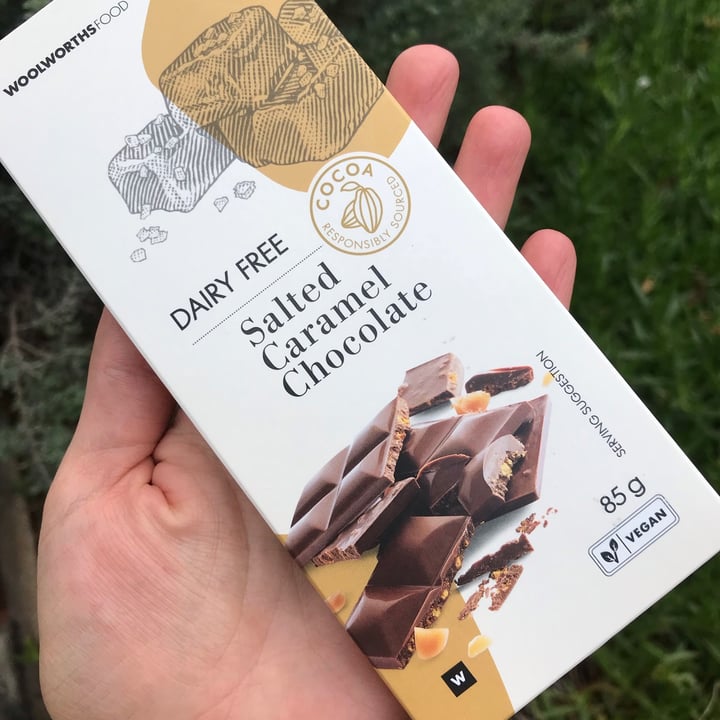 Woolworths Dairy Free Salted Caramel Chocolate Review abillion