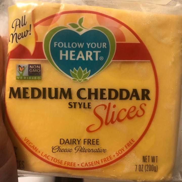 photo of Follow your Heart Medium Cheddar Cheese Slices shared by @ab10365 on  02 Oct 2020 - review