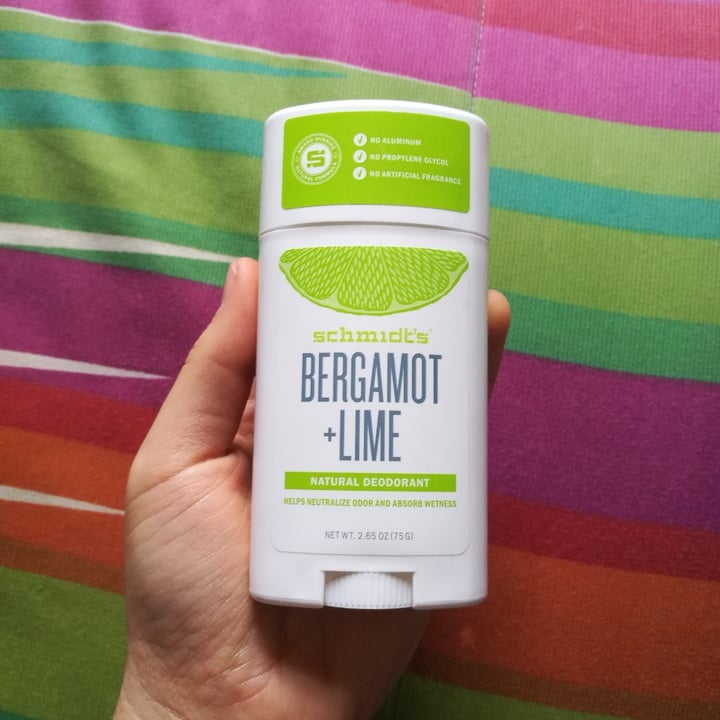 photo of Schmidt's Bergamot + Lime Natural Deodorant Stick shared by @luciacev on  04 Mar 2021 - review