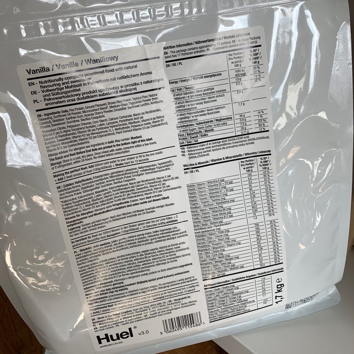 photo of Huel Vanilla Flavour Protein Powder shared by @melaren on  13 Apr 2022 - review