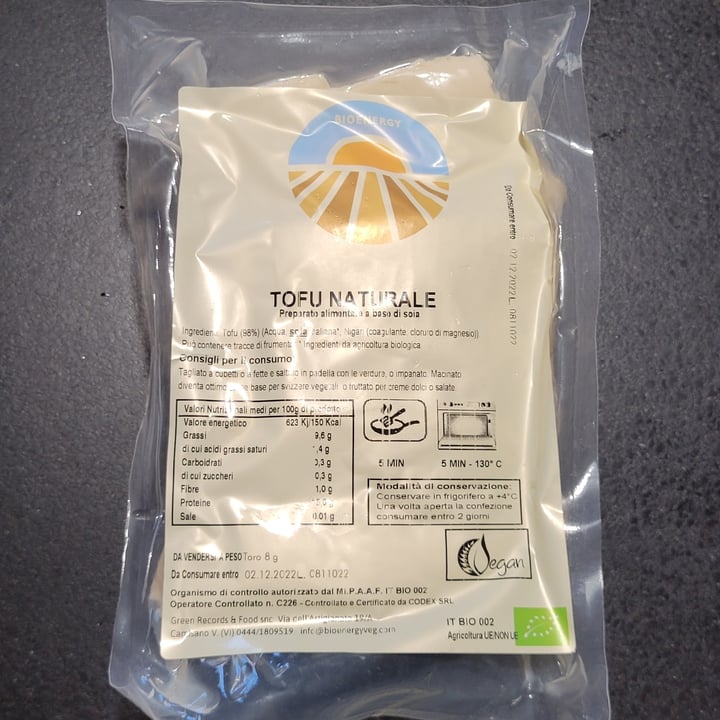 photo of bioenergy Tofu naturale shared by @martinazuliani on  19 Nov 2022 - review