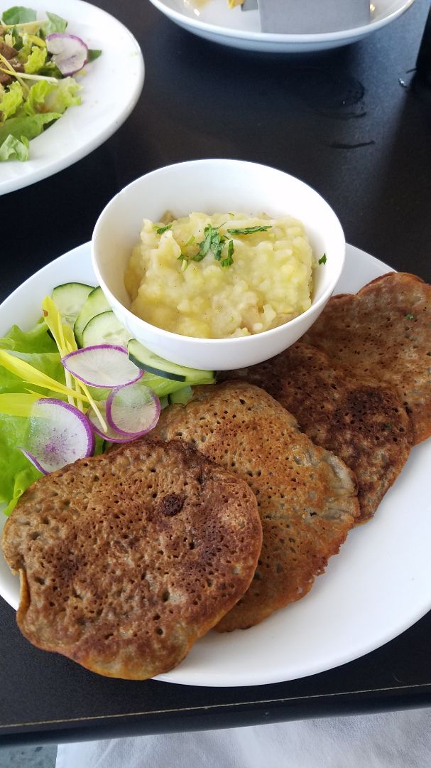 review photo of Giving Tree Cafe Savory Lentil Pancakes shared by @fruitsohard on 09 Jan 2020 - review