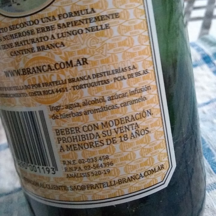 photo of Fernet Branca Fernet Branca shared by @tefiesber on  21 Aug 2020 - review