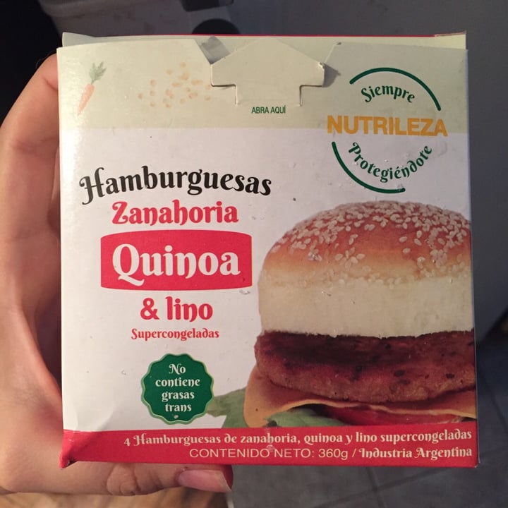 photo of Nutrileza Hamburguesa de Espinaca & Garbanzo shared by @maguibelluscio on  14 Mar 2020 - review