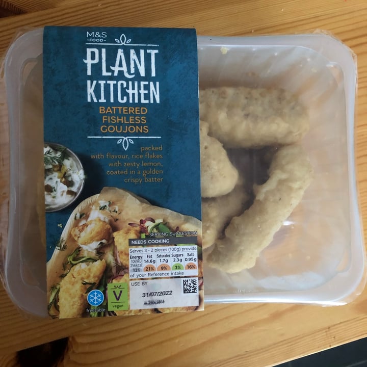 photo of Plant Kitchen (M&S) Battered Fishless Goujons shared by @huia07 on  01 Aug 2022 - review