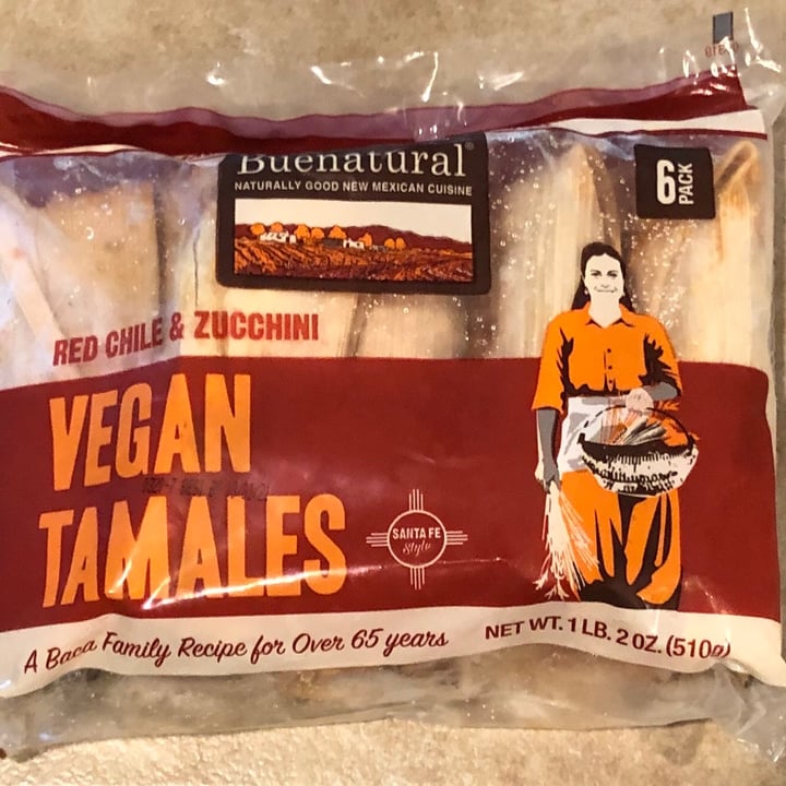 photo of Buenatural Red Chile & Zucchini Vegan Tamales shared by @leisa on  20 Jun 2020 - review