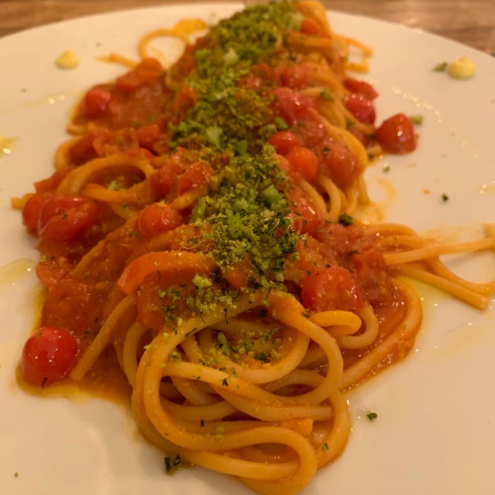 photo of Cavò Bistrot Spaghetti in cassaforte shared by @vegantastecagliari on  24 Jul 2022 - review
