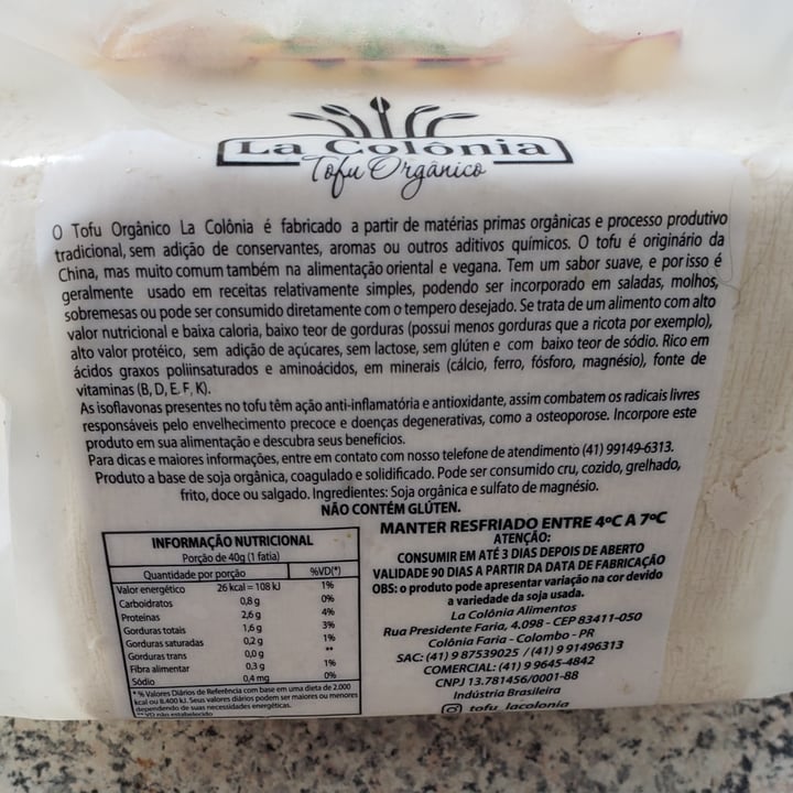 review photo of La colonia Tofu Orgânico Tradicional shared by @angelmartoszat on 31 May 2022 - review